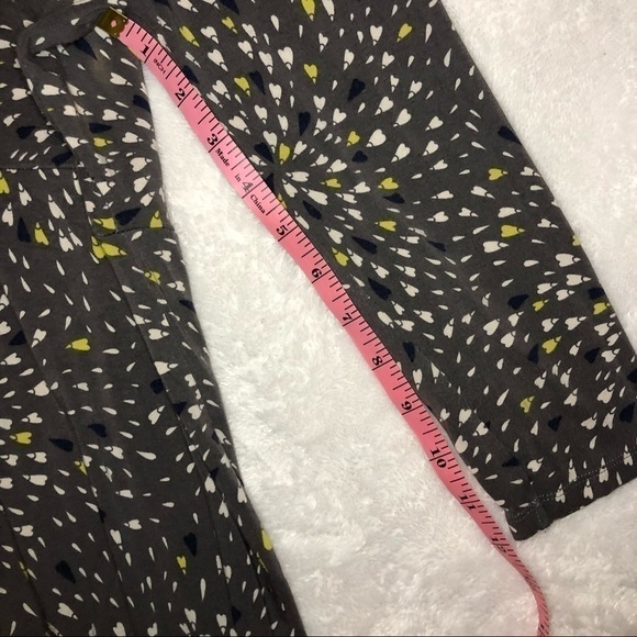 Boden Three Quarter Sleeve Gray & Yellow Abstract Print Tunic Size 10 - Picture 13 of 14